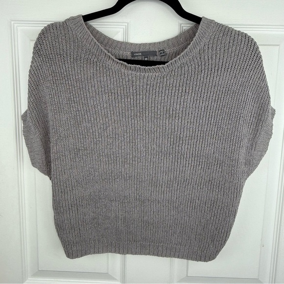 Vince gray open knit sweater top XS - Picture 1 of 5